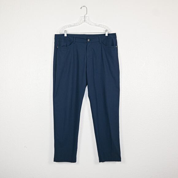 Lululemon Mens 38 ABC Classic Fit 5 Pocket Pants Warpstreme True Navy - Picture 1 of 12